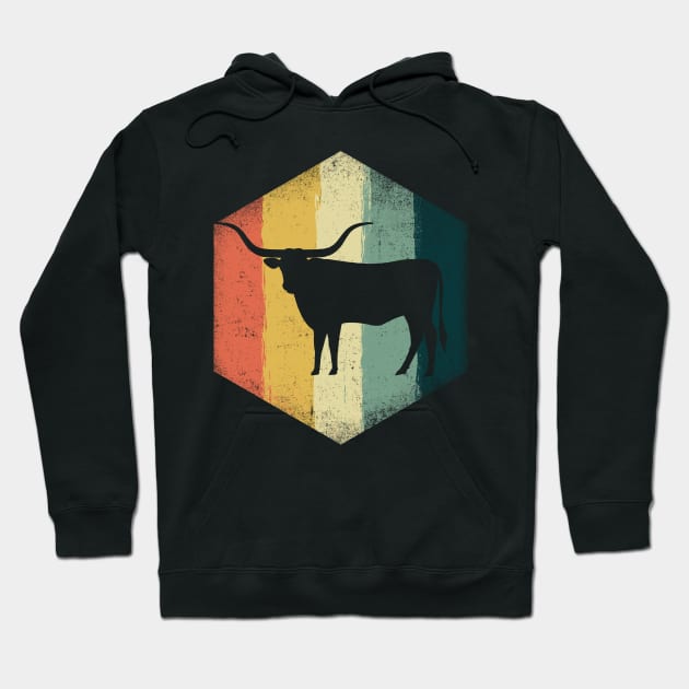 Texas Longhorn Cattle Design for Proud Texans Hoodie by c1337s